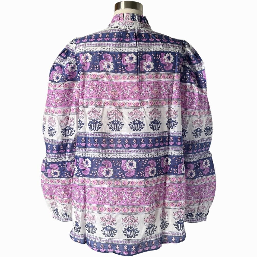 Alix of Bohemia Annabel Lavender Dawn Shirt Purple Blouse XL Cotton - Picture 8 of 11